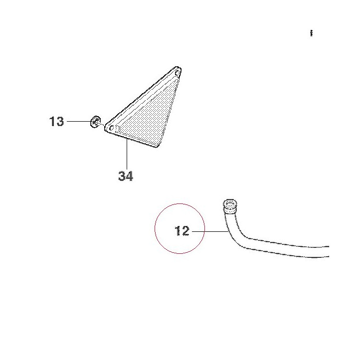 Hose, drain 87610781A