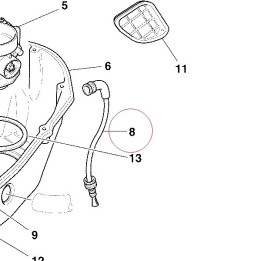 Hose, drain 87610861A