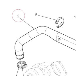 Hose, blow-by 87611041A