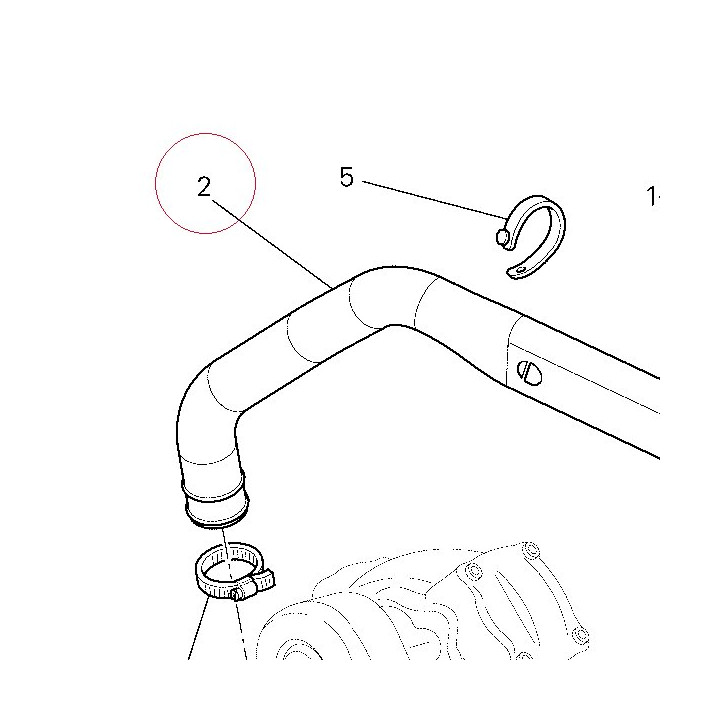 Hose, blow-by 87611041A