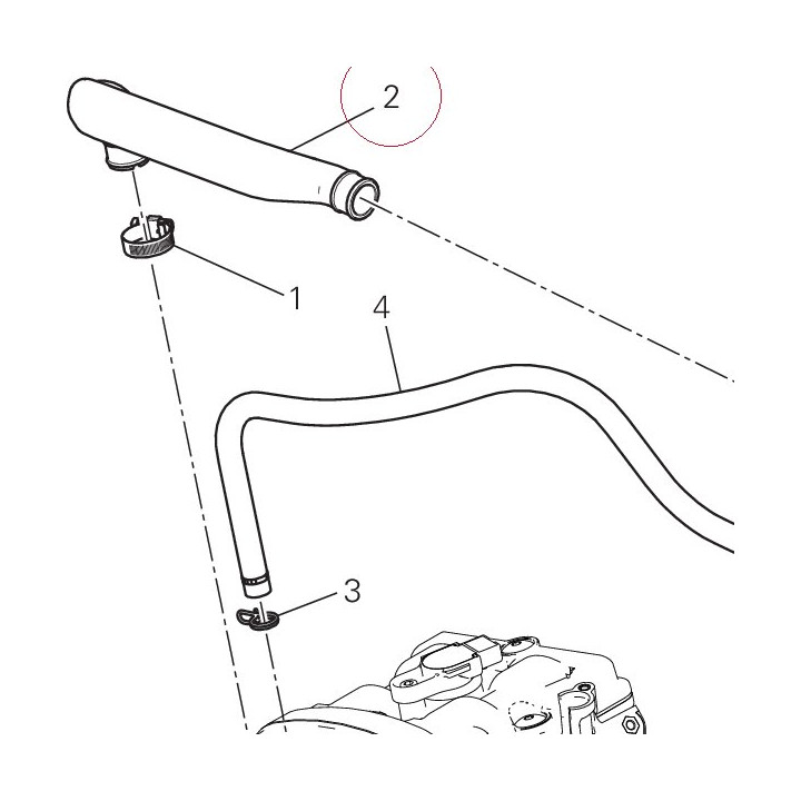 Hose, blow-by 87611201A