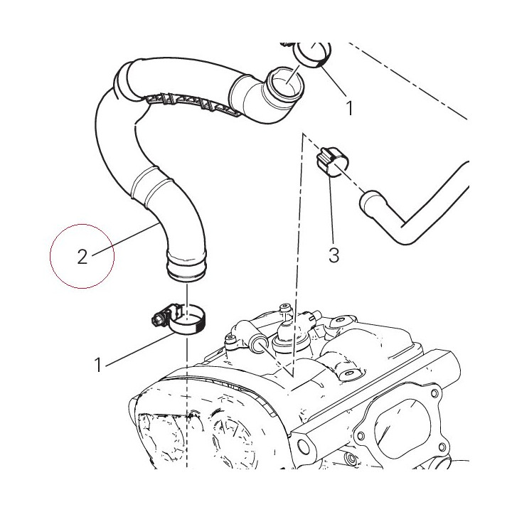 Hose, blow-by 87611232A