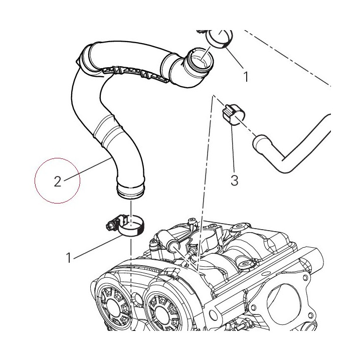 Hose, blow-by 87612921A