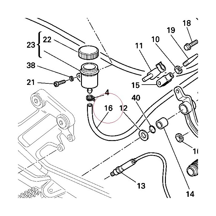 Hose, oil 87710391A
