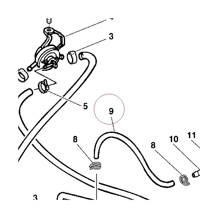 Fuel pump/intake duct pipe 87710431A