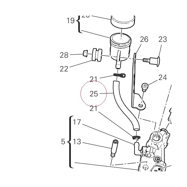 Hose, oil 87710671A