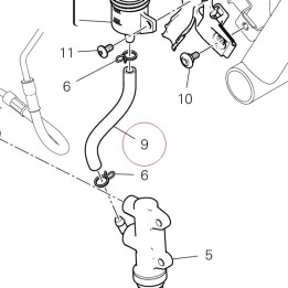 Hose, oil 87710711A
