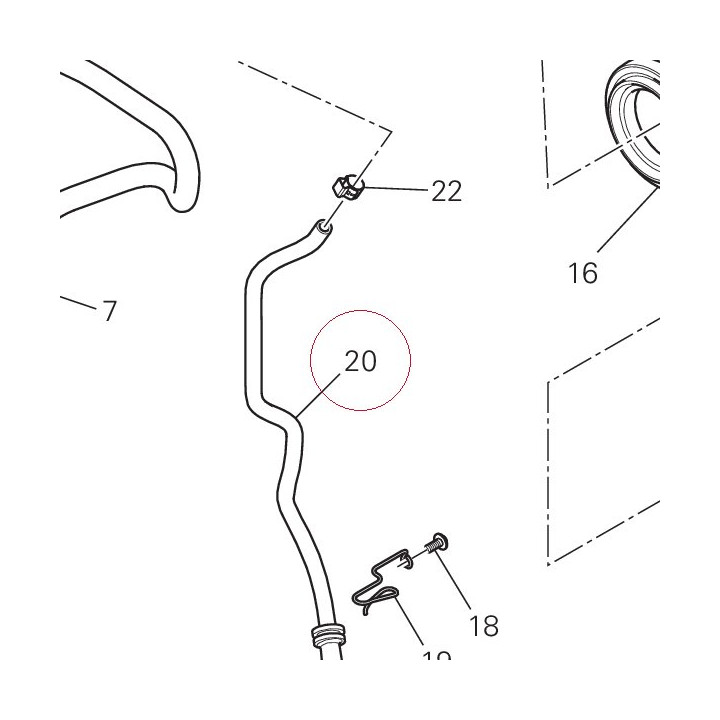 Hose, drain airbox 87721641B