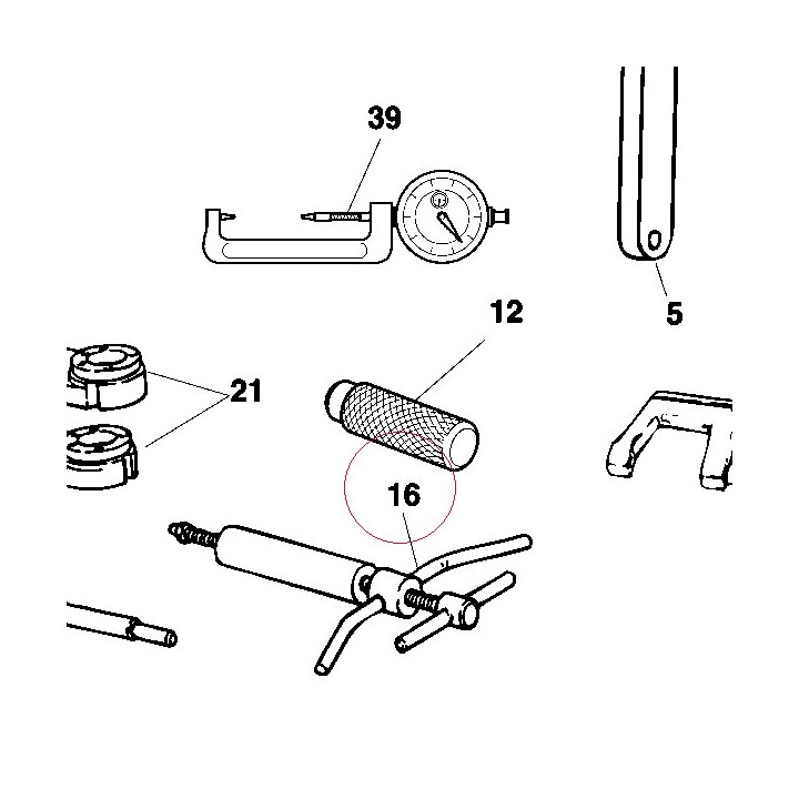 Rocker arm pin extractor 887130862