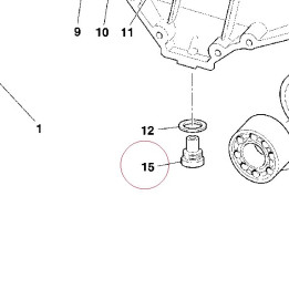 Oil plug, magnetic 89320061B