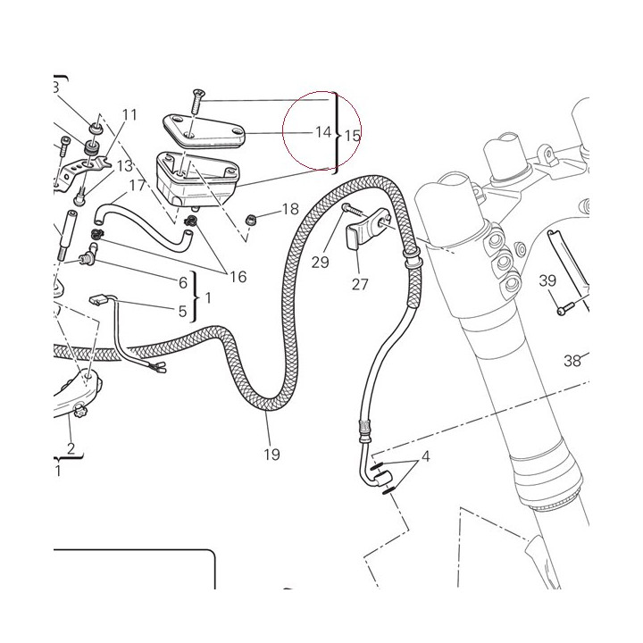 Cover master cylinder 89340071A