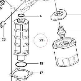 Oil net filter 89410141A