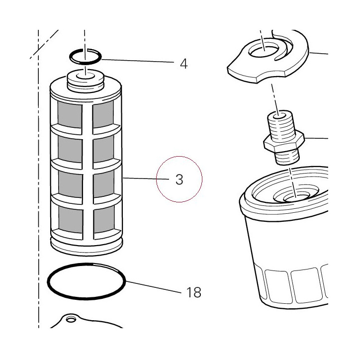 Strainer, oil 89410201A