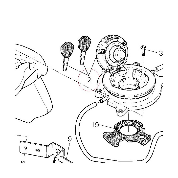 Cap set, fuel tank 89520391A