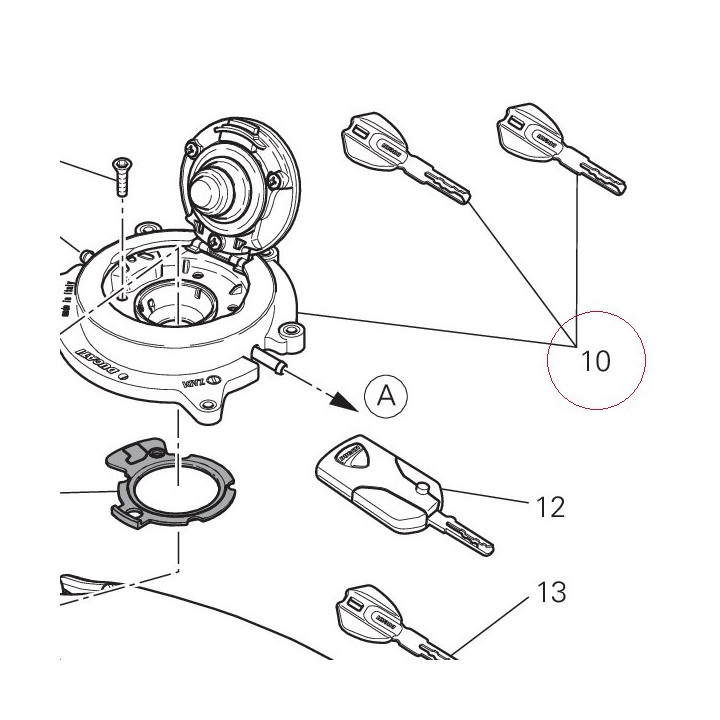 Cap set, fuel tank 89520391B