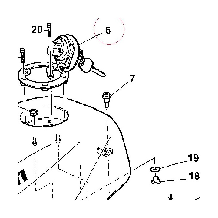 Cap set, fuel tank 89540011A