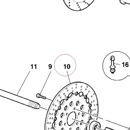Front brake disc 8A0062587