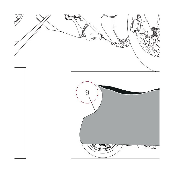 Motrocycles cover canvas 91910631AA