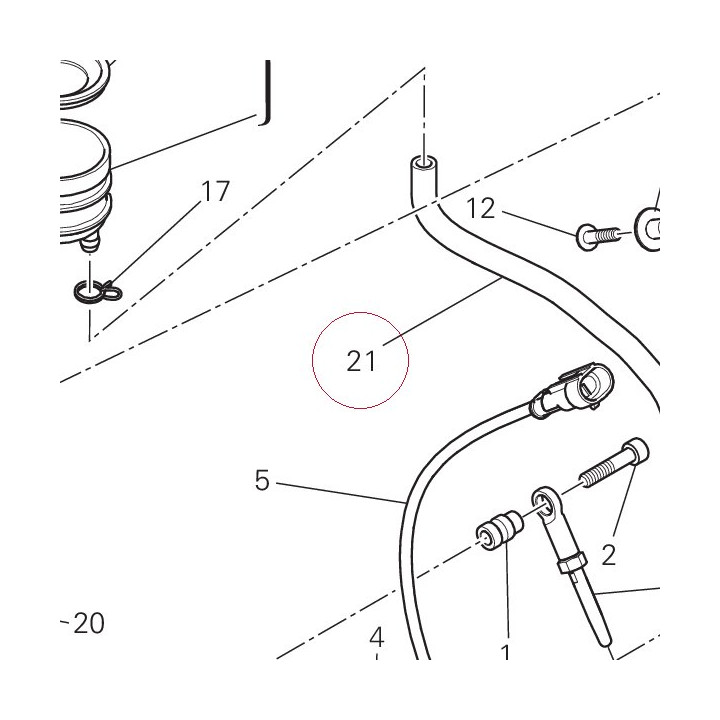 Rear brake hose 93310581A