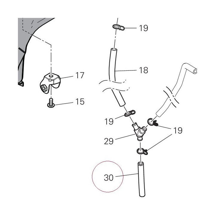 Hose, drain 93410351A