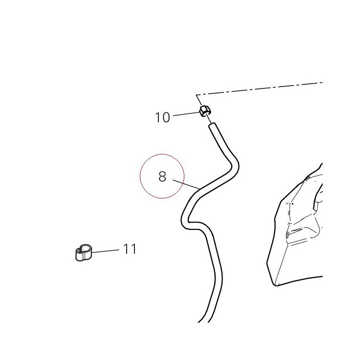 Hose, drain 93510131A
