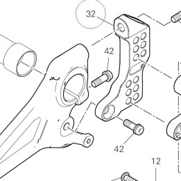 Bracket front left footrest 96211051AA
