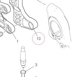 Bracket front right footrest 96211071AA