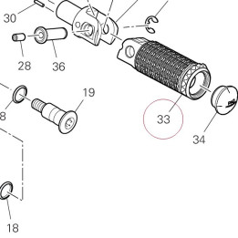 Left footrest 96211091AA
