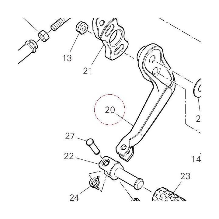 Gearchange lever 96211161AA