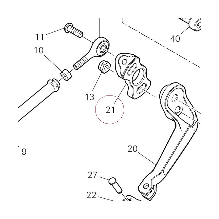 Gear change arm 96211171AA