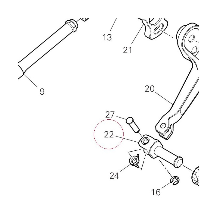 Pedal, gear change 96211181AA