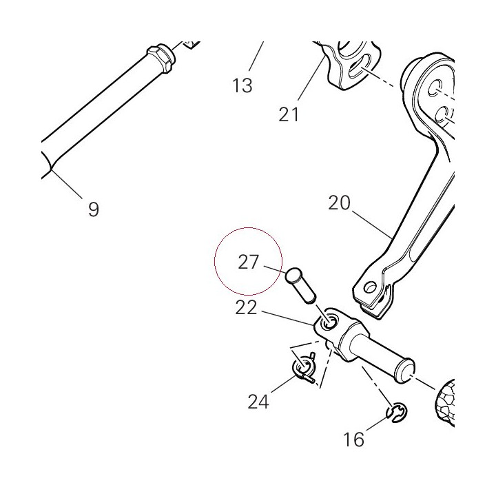 Gear lever pin 96211251A