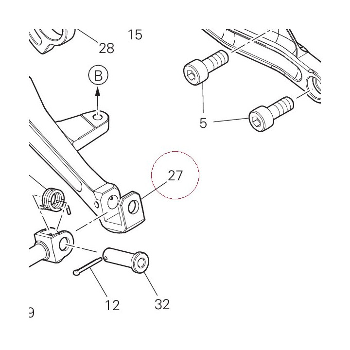 Brake lever assembly 96212181AA