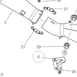 Bracket exhaust pipe 96412811A