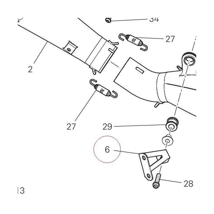 Bracket exhaust pipe 96412811A