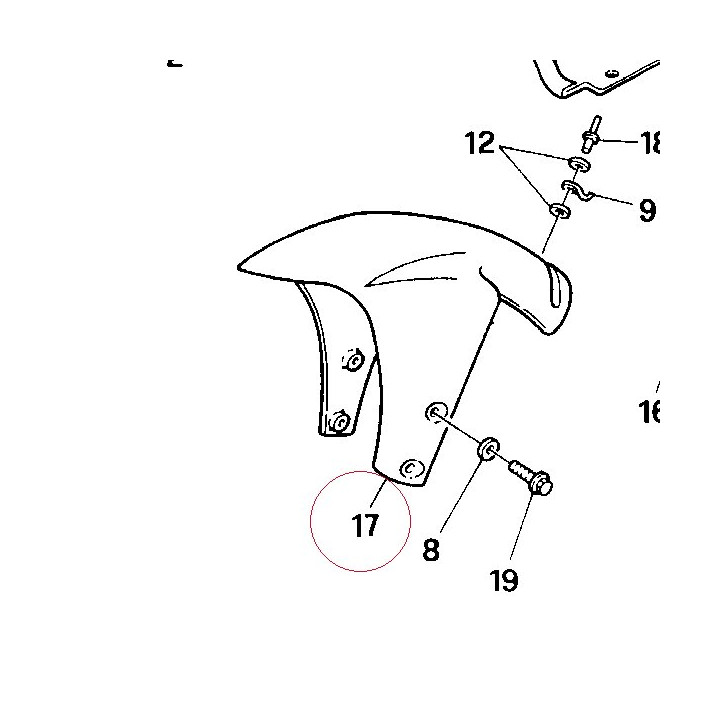 Front mudguard 969028AAA