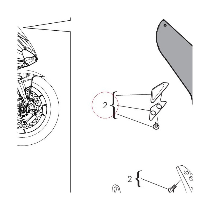 Mirror hole cover kit 97380901B