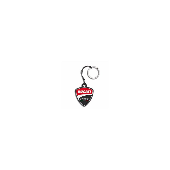 Keychain Ducati Corse shield — réf. 987704443 | Ducati Store