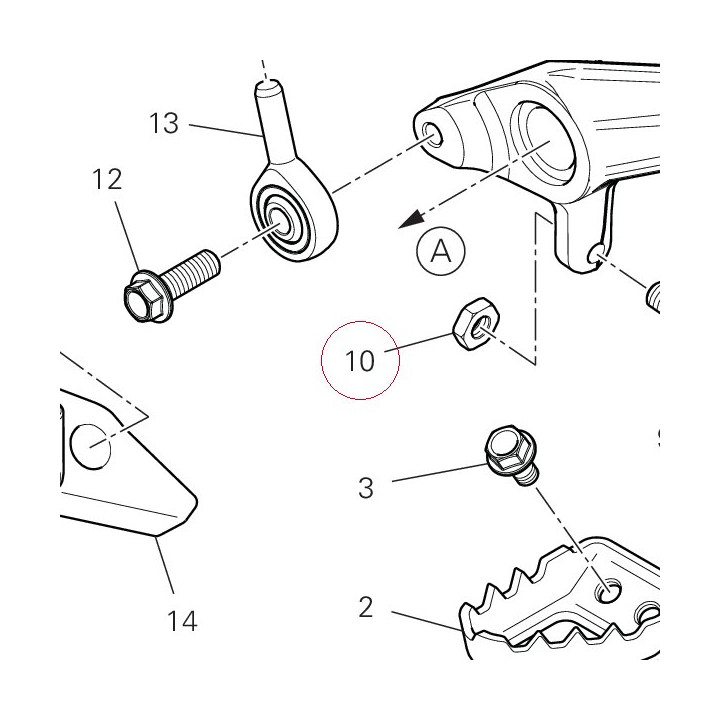 Écrou basse M6 74750051B — réf. 74750051B | Ducati Store