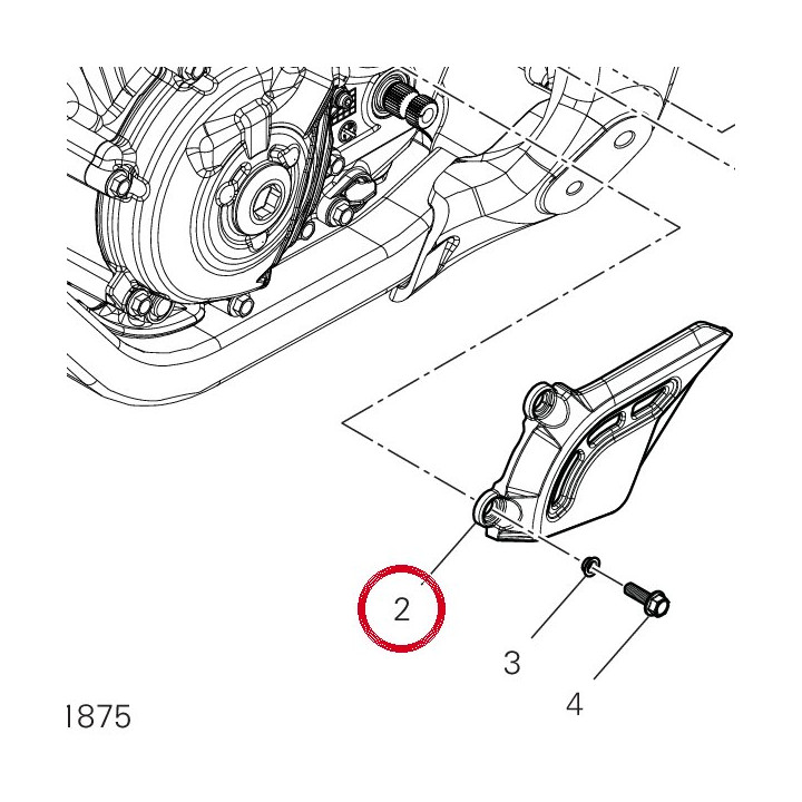 Couvercle pignon chaîne — réf. 4601S391A | Ducati Store