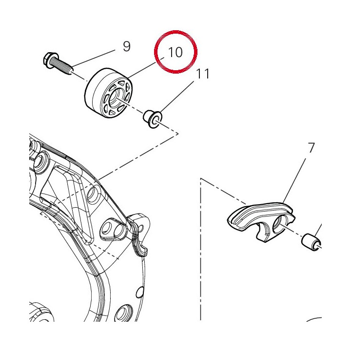 Rouleau de chaîne supérieur — réf. 44713111A | Ducati Store