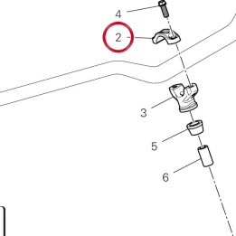 Cavalier guidon, supérieur — réf. 36016201BB | Ducati Store