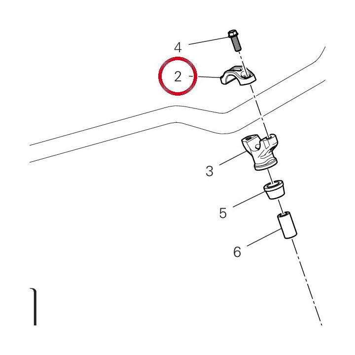 Cavalier guidon, supérieur — réf. 36016201BB | Ducati Store