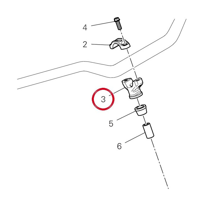 Cavalier guidon, inférieur — réf. 36012751AA | Ducati Store