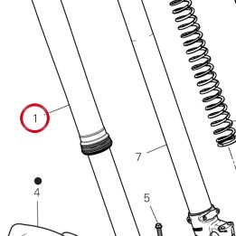 Fourche complète droit — réf. 34421553A | Ducati Store