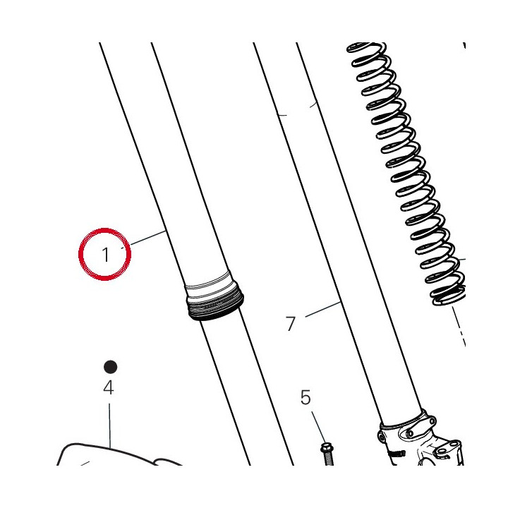 Fourche complète droit — réf. 34421553A | Ducati Store