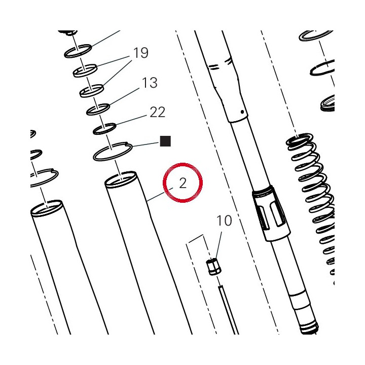 Fourche complète gauche — réf. 34521552A | Ducati Store