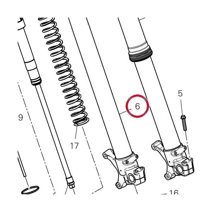 Coulisse gauche complète — réf. 34915321A | Ducati Store