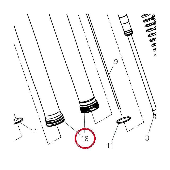 Fourreau fourche 34915301A — réf. 34915301A | Ducati Store