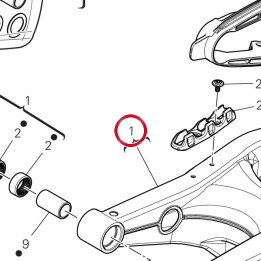 Bras oscillant arrière — réf. 37020602B | Ducati Store